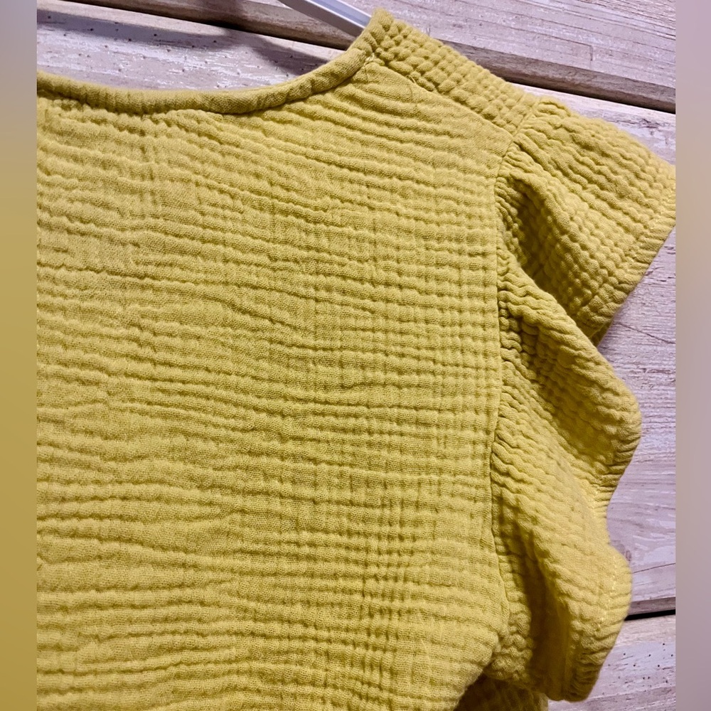 Miou Muse Green/Yellow Ruffle Top - Size S - Picture 8 of 9